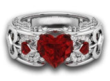 Exclusive Birthstone Heart Ring